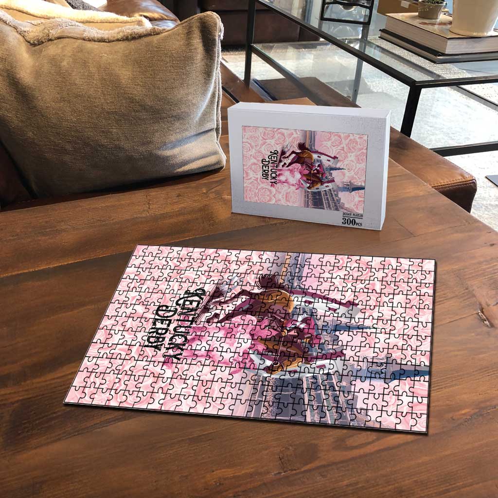Kentucky Horse Racing Puzzle Rose Run For The Roses Derby Art