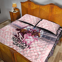Kentucky Horse Racing Quilt Bed Set Rose Run For The Roses Derby Art