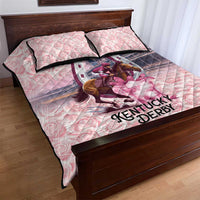 Kentucky Horse Racing Quilt Bed Set Rose Run For The Roses Derby Art