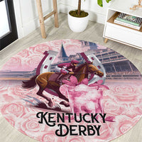 Kentucky Horse Racing Round Carpet Rose Run For The Roses Derby Art