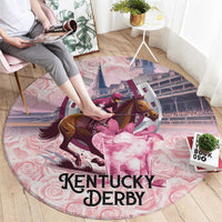 Kentucky Horse Racing Round Carpet Rose Run For The Roses Derby Art