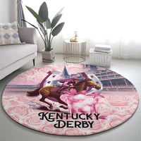 Kentucky Horse Racing Round Carpet Rose Run For The Roses Derby Art