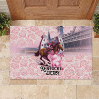 Kentucky Horse Racing Rubber Doormat Rose Run For The Roses Derby Art
