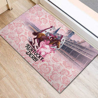Kentucky Horse Racing Rubber Doormat Rose Run For The Roses Derby Art
