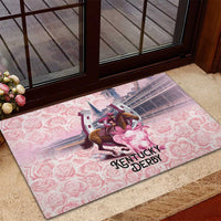 Kentucky Horse Racing Rubber Doormat Rose Run For The Roses Derby Art