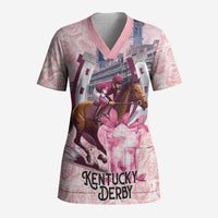 Kentucky Horse Racing Scrub Top Rose Run For The Roses Derby Art