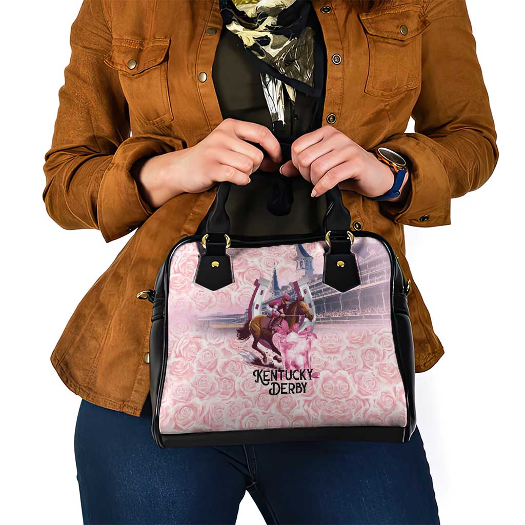 Kentucky Horse Racing Shoulder Handbag Rose Run For The Roses Derby Art