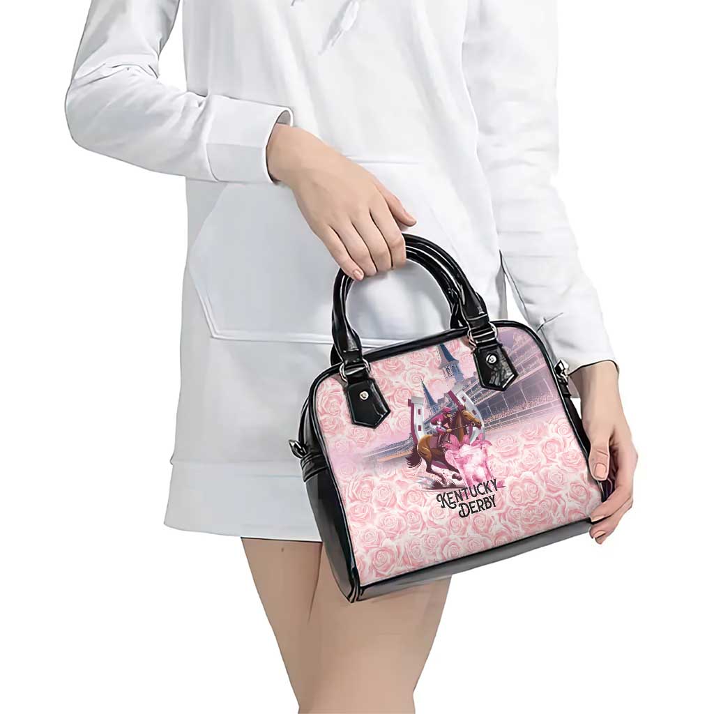 Kentucky Horse Racing Shoulder Handbag Rose Run For The Roses Derby Art