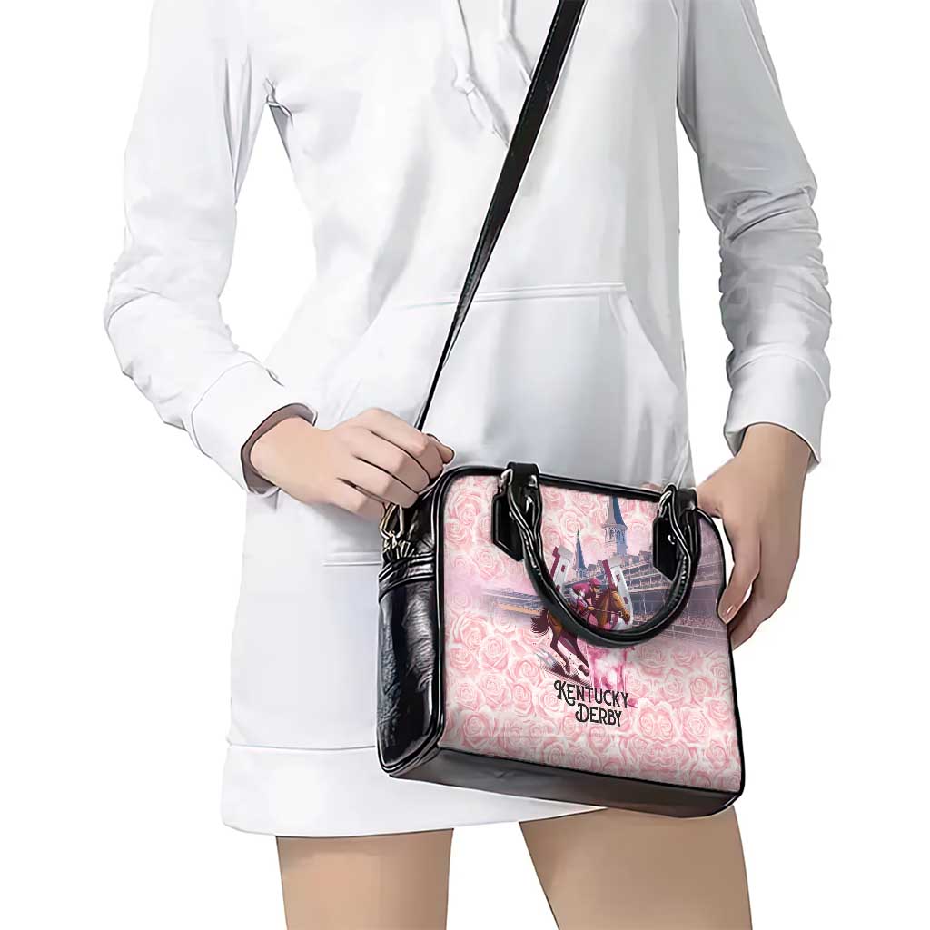 Kentucky Horse Racing Shoulder Handbag Rose Run For The Roses Derby Art