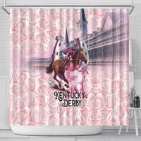 Kentucky Horse Racing Shower Curtain Rose Run For The Roses Derby Art