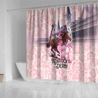 Kentucky Horse Racing Shower Curtain Rose Run For The Roses Derby Art