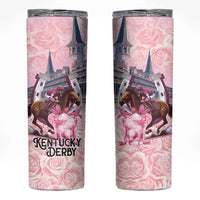 Kentucky Horse Racing Skinny Tumbler Rose Run For The Roses Derby Art