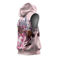 Kentucky Horse Racing Sleeveless Hoodie Rose Run For The Roses Derby Art