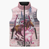 Kentucky Horse Racing Sleeveless Puffer Jacket Rose Run For The Roses Derby Art