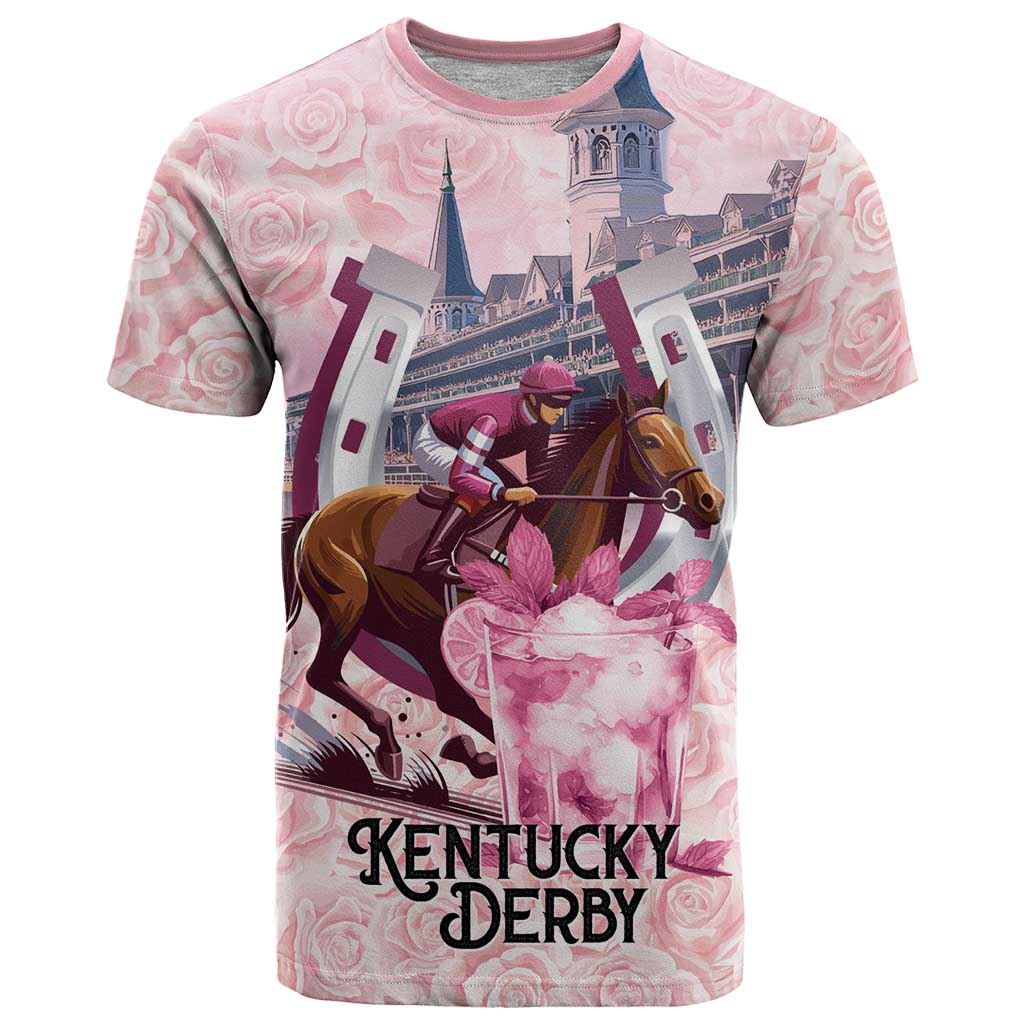 Kentucky Horse Racing T Shirt Rose Run For The Roses Derby Art
