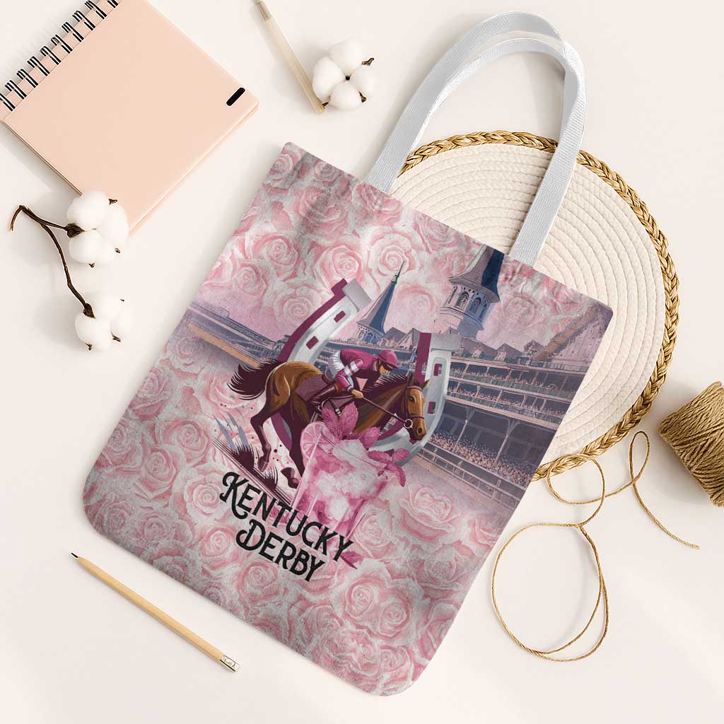 Kentucky Horse Racing Tote Bag Rose Run For The Roses Derby Art