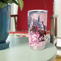 Kentucky Horse Racing Tumbler Cup Rose Run For The Roses Derby Art