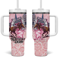 Kentucky Horse Racing Tumbler With Handle Rose Run For The Roses Derby Art