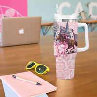 Kentucky Horse Racing Tumbler With Handle Rose Run For The Roses Derby Art