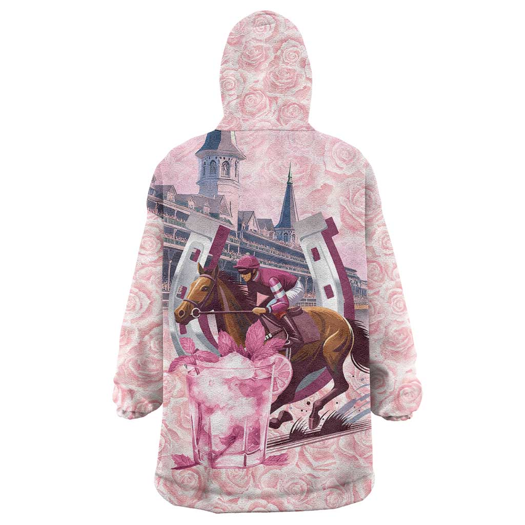Kentucky Horse Racing Wearable Blanket Hoodie Rose Run For The Roses Derby Art