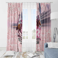 Kentucky Horse Racing Window Curtain Rose Run For The Roses Derby Art