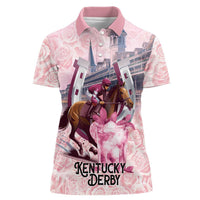 Kentucky Horse Racing Women Polo Shirt Rose Run For The Roses Derby Art
