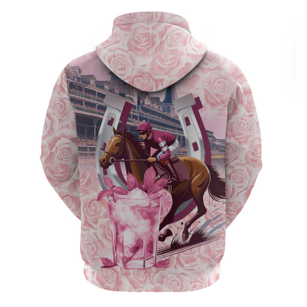 Kentucky Horse Racing Zip Hoodie Rose Run For The Roses Derby Art