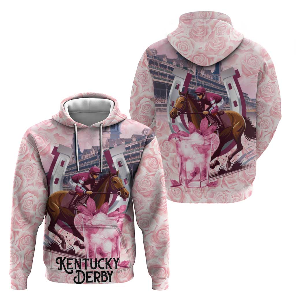 Kentucky Horse Racing Zip Hoodie Rose Run For The Roses Derby Art