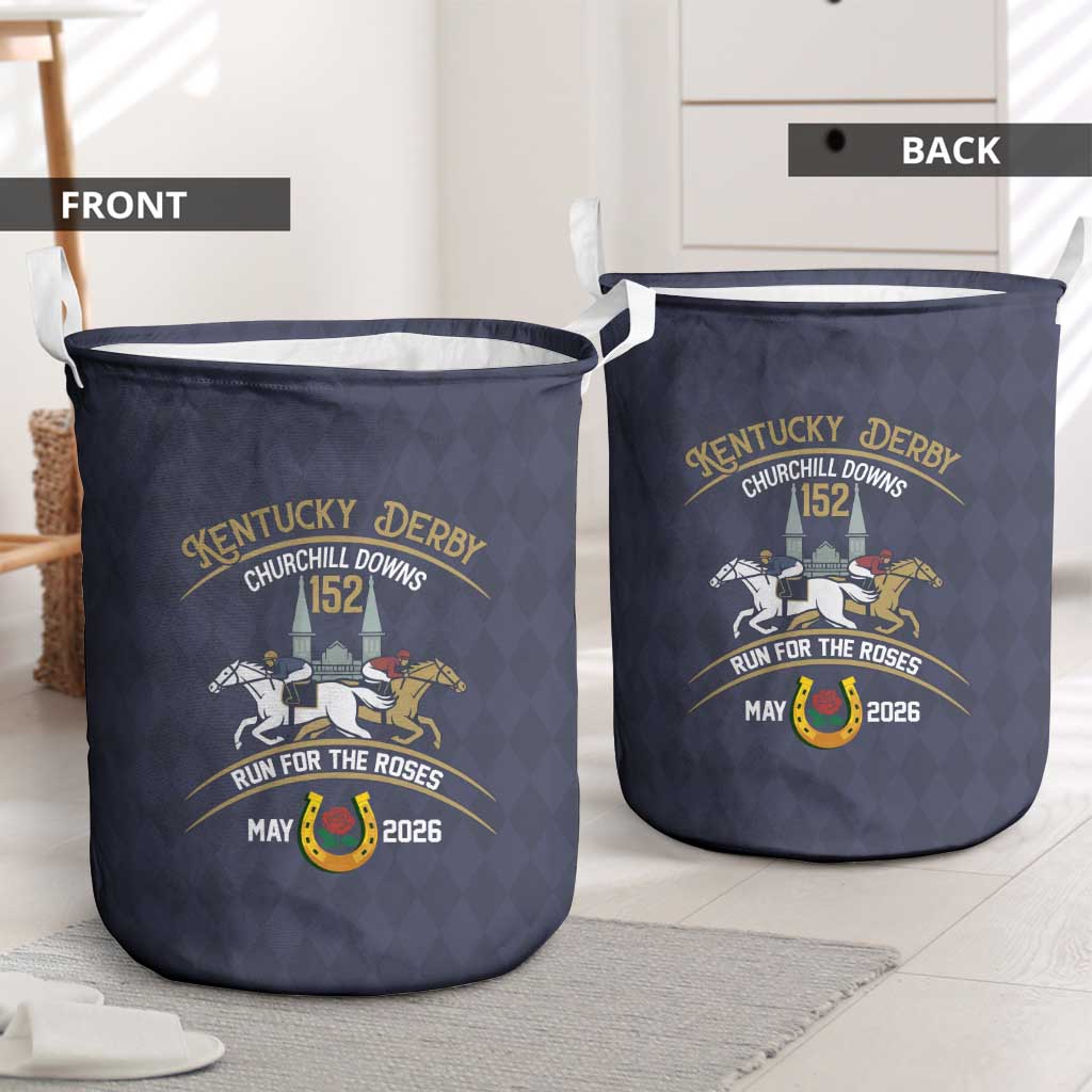 152nd Kentucky Horse Racing Laundry Basket Derby Run For The Roses Vintage