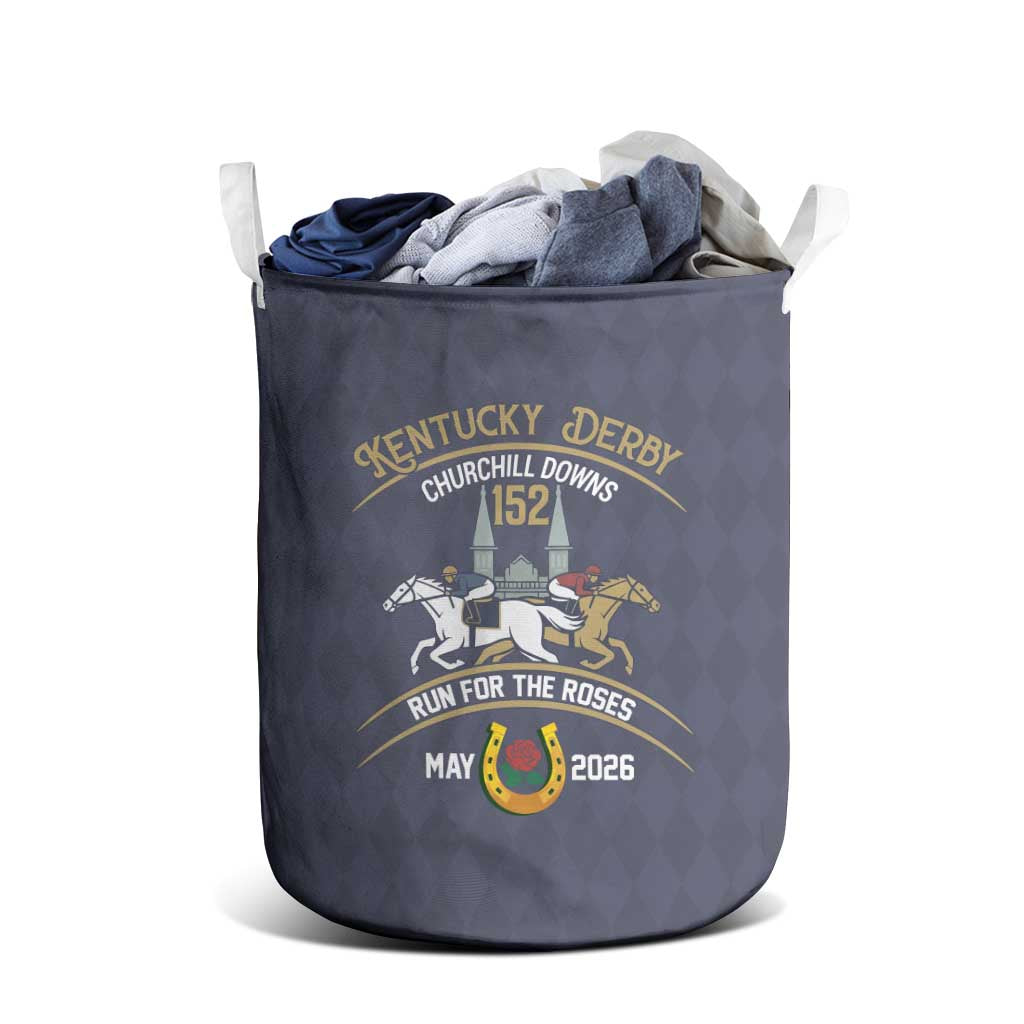 152nd Kentucky Horse Racing Laundry Basket Derby Run For The Roses Vintage