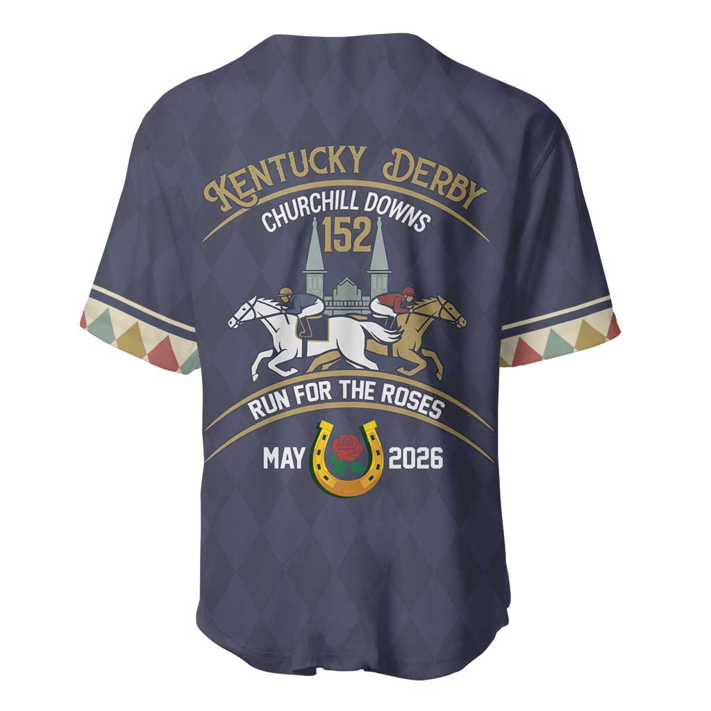 152nd Kentucky Horse Racing Baseball Jersey Derby Run For The Roses Vintage