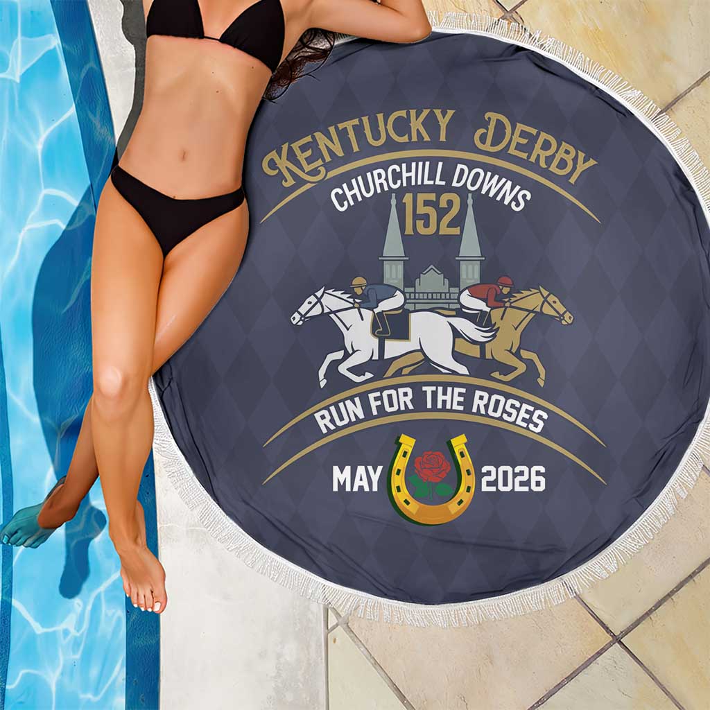 152nd Kentucky Horse Racing Beach Blanket Derby Run For The Roses Vintage