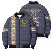152nd Kentucky Horse Racing Bomber Puffer Jacket Derby Run For The Roses Vintage