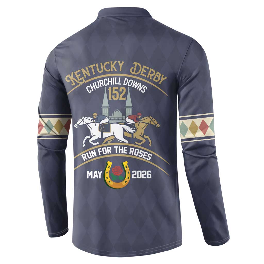 152nd Kentucky Horse Racing Button Sweatshirt Derby Run For The Roses Vintage
