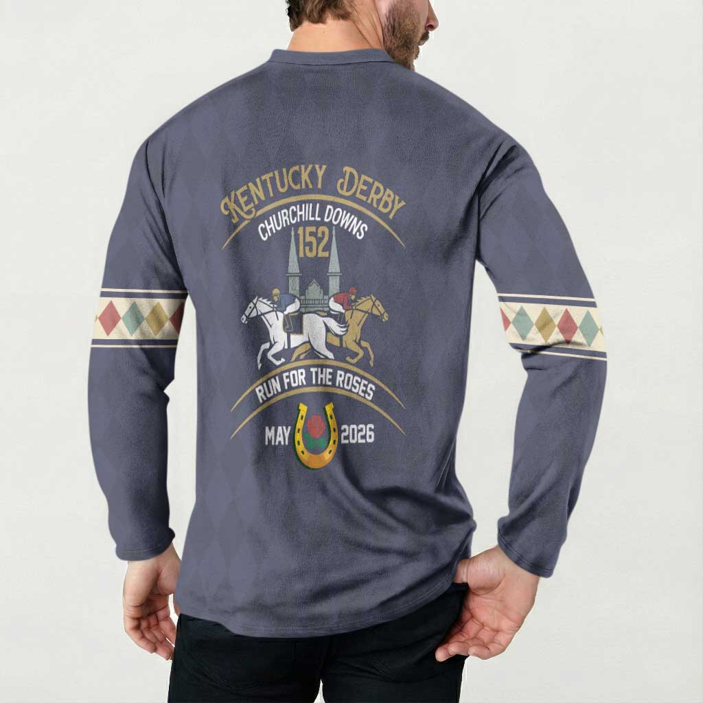 152nd Kentucky Horse Racing Button Sweatshirt Derby Run For The Roses Vintage