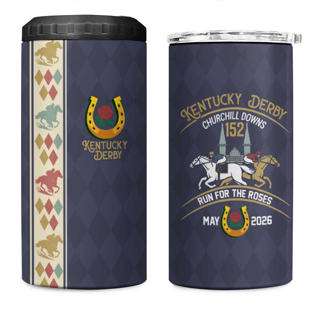 152nd Kentucky Horse Racing 4 in 1 Can Cooler Tumbler Derby Run For The Roses Vintage