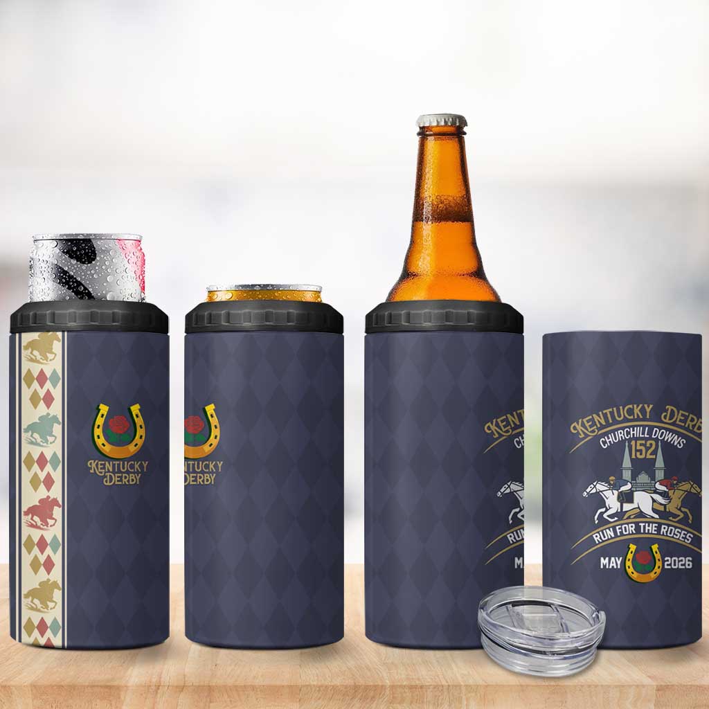 152nd Kentucky Horse Racing 4 in 1 Can Cooler Tumbler Derby Run For The Roses Vintage