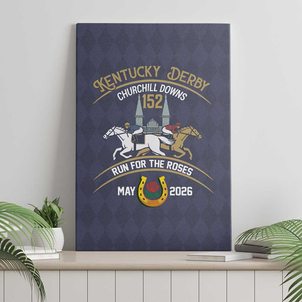 152nd Kentucky Horse Racing Canvas Wall Art Derby Run For The Roses Vintage