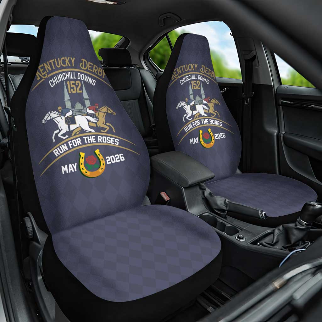 152nd Kentucky Horse Racing Car Seat Cover Derby Run For The Roses Vintage