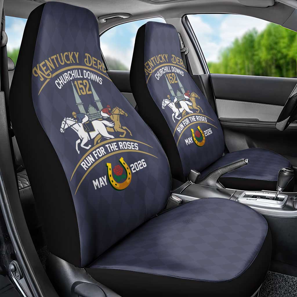 152nd Kentucky Horse Racing Car Seat Cover Derby Run For The Roses Vintage