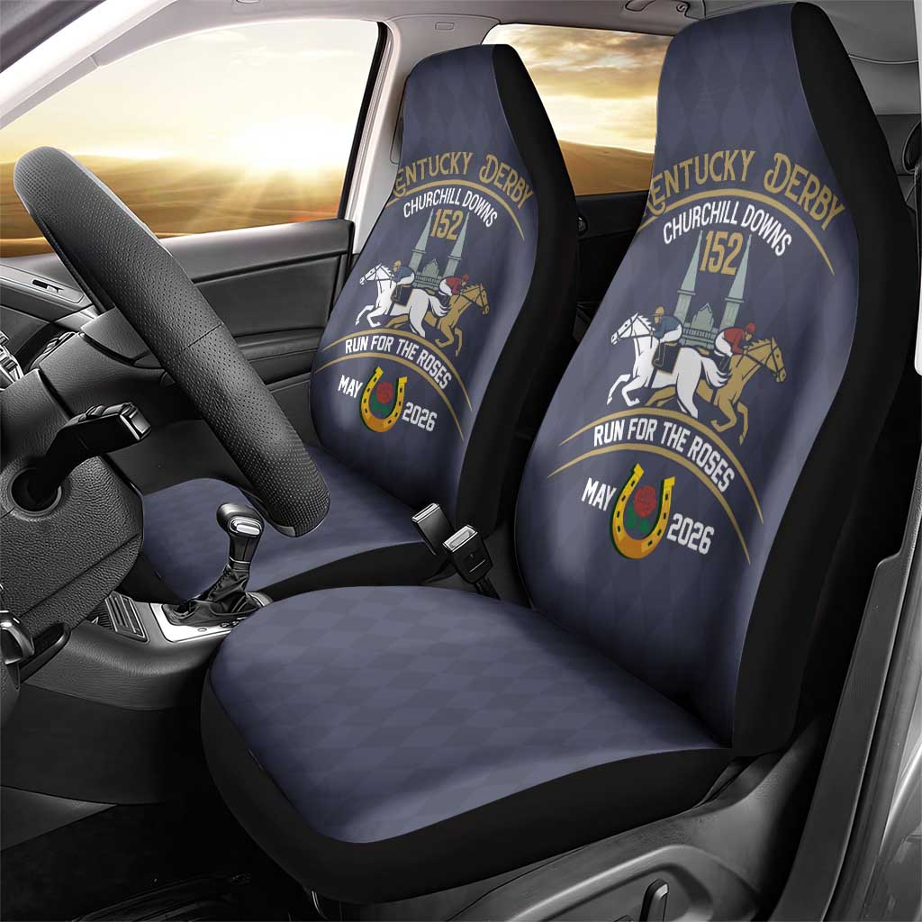 152nd Kentucky Horse Racing Car Seat Cover Derby Run For The Roses Vintage