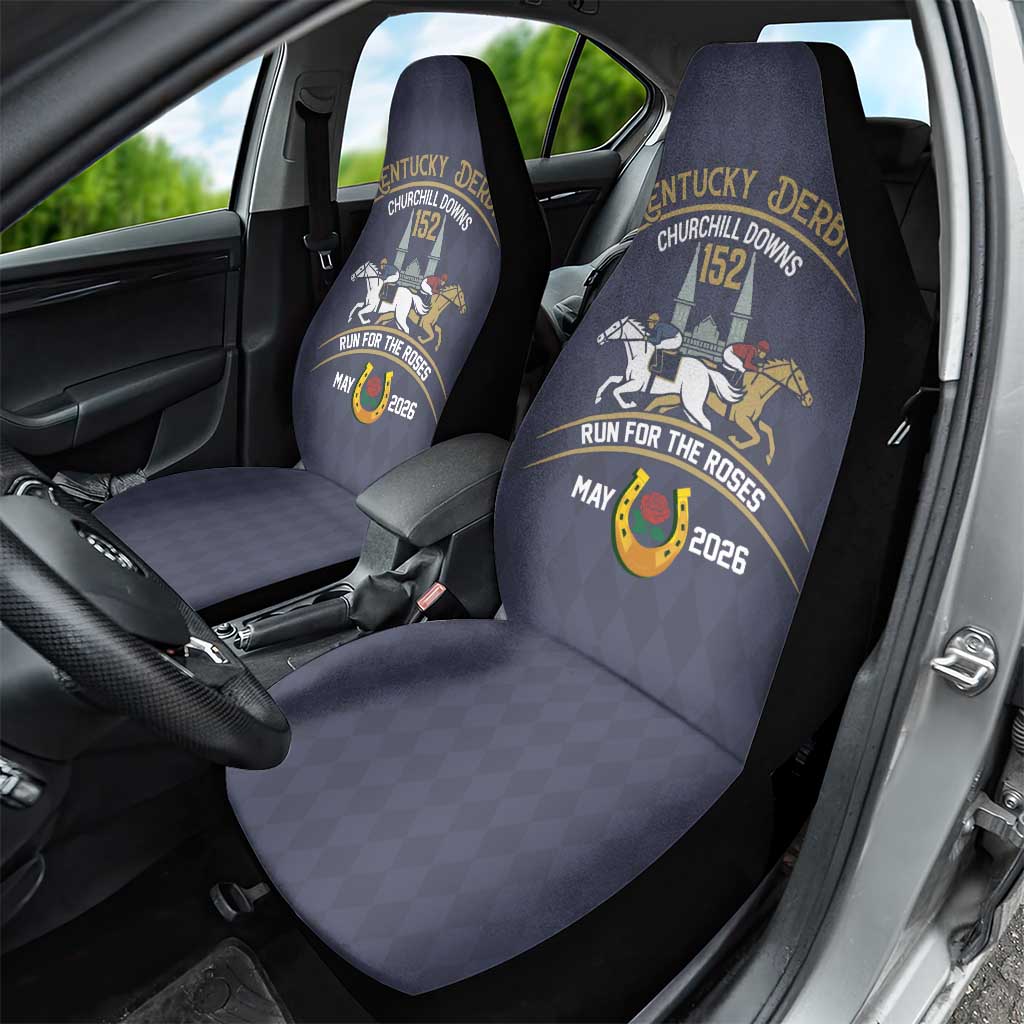 152nd Kentucky Horse Racing Car Seat Cover Derby Run For The Roses Vintage