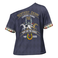 152nd Kentucky Horse Racing Cross Shoulder Shirt Derby Run For The Roses Vintage