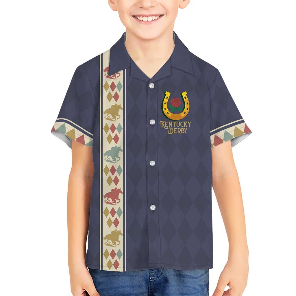 152nd Kentucky Horse Racing Kid Hawaiian Shirt Derby Run For The Roses Vintage
