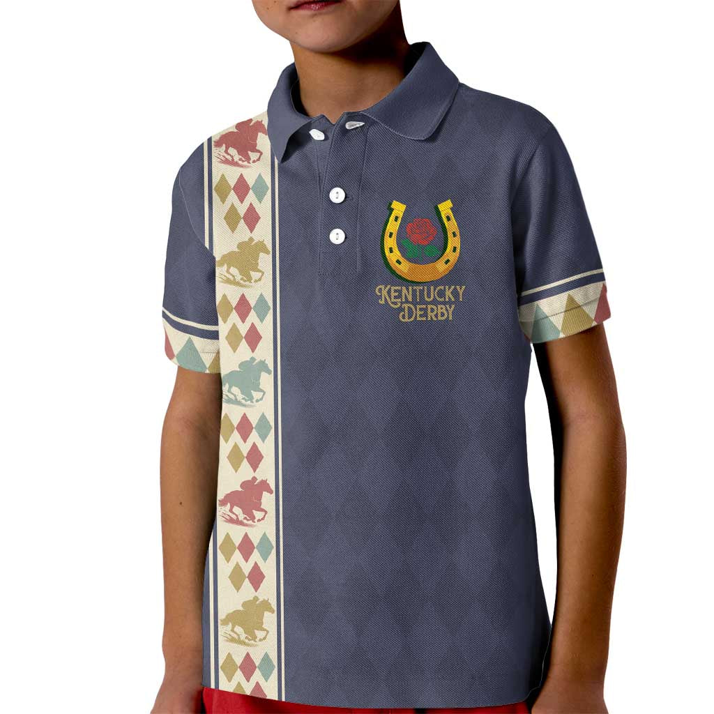 152nd Kentucky Horse Racing Kid Polo Shirt Derby Run For The Roses Vintage