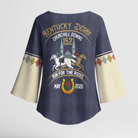 152nd Kentucky Horse Racing Kimono Sleeve Blouse Derby Run For The Roses Vintage