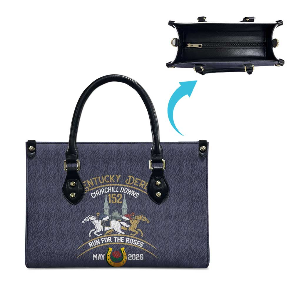 152nd Kentucky Horse Racing Leather Bag Derby Run For The Roses Vintage