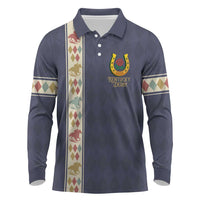 152nd Kentucky Horse Racing Long Sleeve Polo Shirt Derby Run For The Roses Vintage