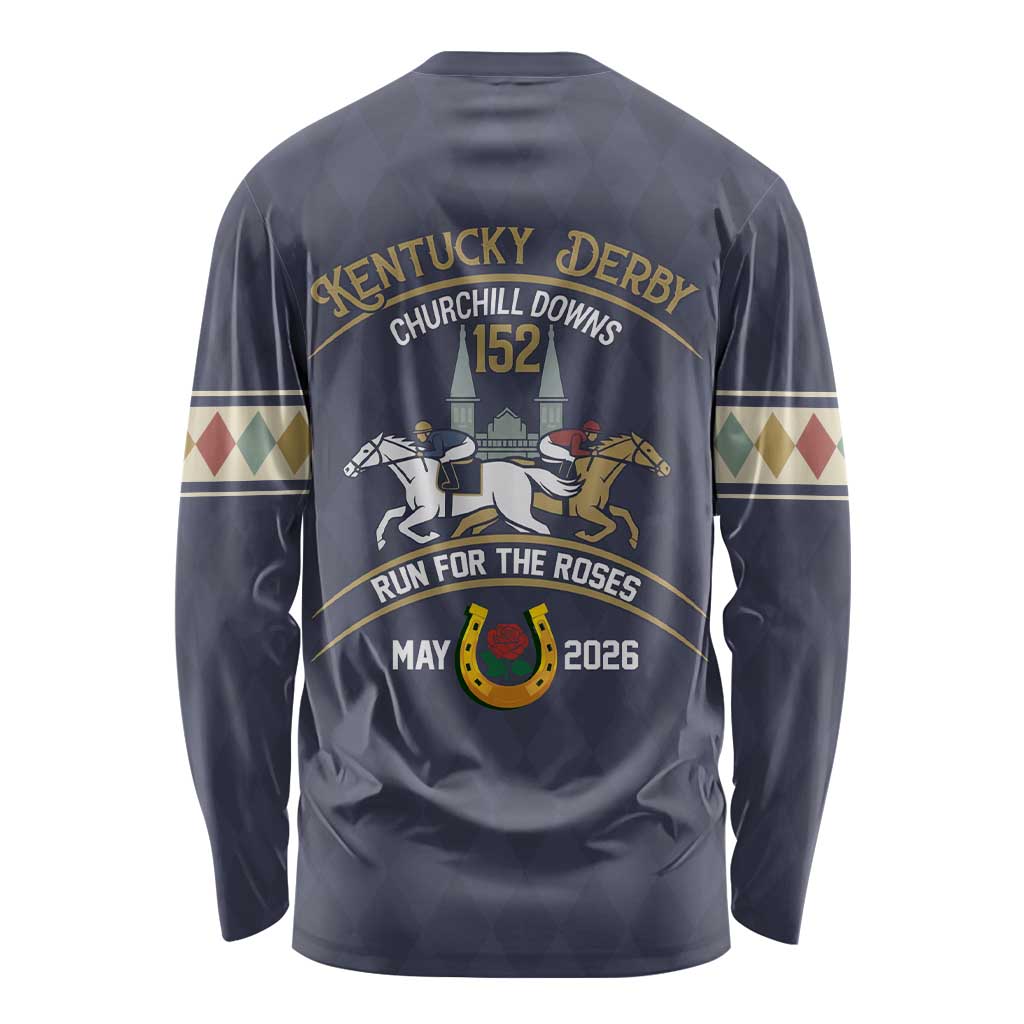152nd Kentucky Horse Racing Long Sleeve Shirt Derby Run For The Roses Vintage