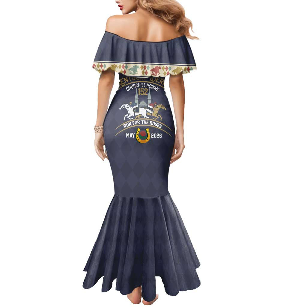 152nd Kentucky Horse Racing Mermaid Dress Derby Run For The Roses Vintage